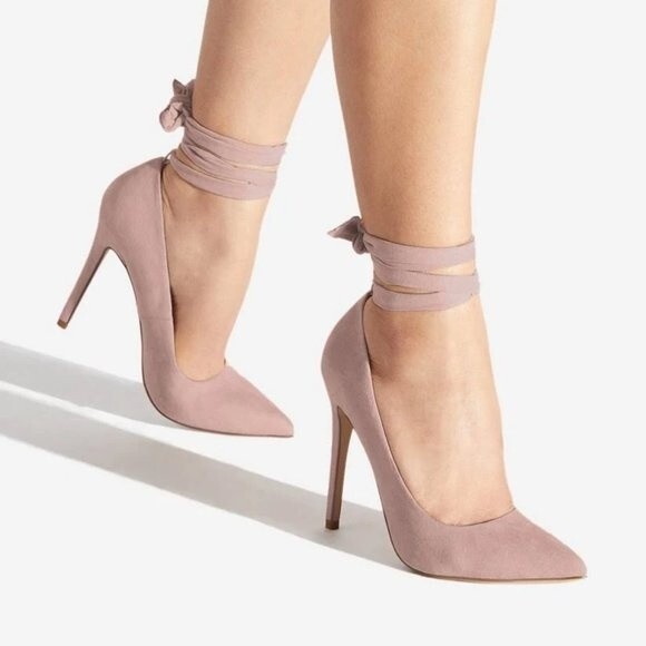 NWOB - Wilda Wraparound Barbiecore Pink Stiletto Pump - Size 7 - Picture 2 of 2